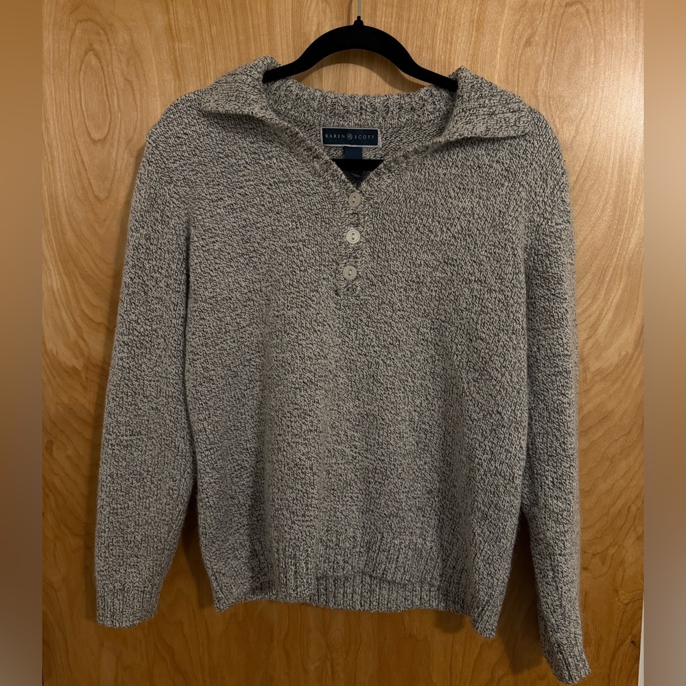 Karen Scott Gray Men's Sweater